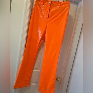 Hot Orange Latex Pants